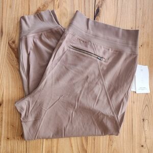 NWT Athleta Venice Rustic Beige Athletic Joggers Pants - 3X